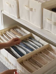 Household  Frame Storage Box Foldable Baby Clothes Organizer Storage Box Wardrobe Clothes and Pants Packing Bag