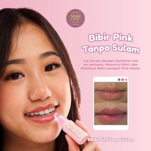 Natural Pink Lip Serum by Mad One Lip Serum / Pencerah Pemerah Bibir Pink Alami Pemerah Bibir Hitam Permanen Virat Tictok