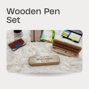 Personalized Custom Solid Wooden Pen & Box Gift Set – Engraved Name Premium Christmas