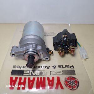 Paket dinamo starter stater +switch bendik starter untuk motor yamaha fizr sigma alfa