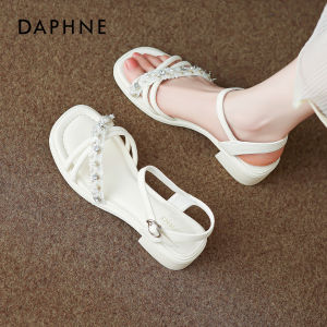 Daphne | Black Thick Heel Open Toe Elegant Fairy Style Summer High Heel Sandals
