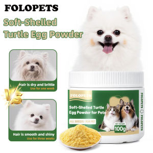FOLOPETS Pet Hair Nutrition Powder Soft-Shelled Turtle Egg Powder Fur Growth Supplement for Dogs & Cats Shedding Control Rich in Lecithin & Biotin