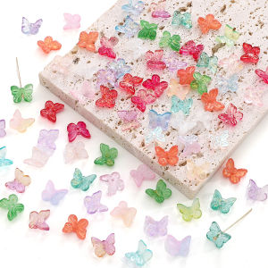 10 cái/túi retro bướm hạt thủy tinh hạt đệm rời thủ công mỹ nghệ cho Diy Vòng đeo tay trang sức vòng cổ Phụ Kiện Làm