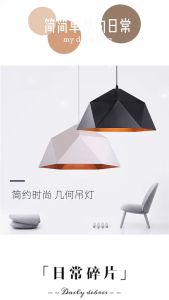 Iron Pendant Lamp Bedroom Living Room Single Head Decorative Ceiling Light Creative Personality Black White Chandelier