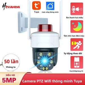 Camera IP Wifi PTZ Ngoài Trời Tuya 5MP Zoom Quang Học 50X Thông Minh Không Dây Giám Sát An Ninh CCTV Với Âm Thanh Hai Chiều Tự Động Theo Dõi