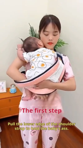 Front Carry Baby Sling Horizontal Baby Sling Pahalang na Baby Sling Ergonomic Design Anti-Slip Portable Multifunctional Baby Sling for Newborns