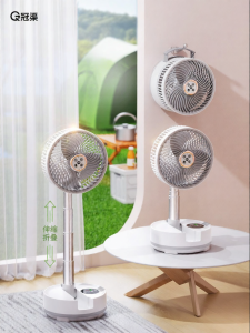 GUANQU | Air Circulation Fan with Auto Oscillation Adjustable Stand Silent Remote Control High Wind Power