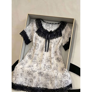 V.C.I | Padded Short Sleeve Summer New Princess Style Lace Plus Size Sleep Dress