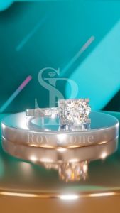 RoyStone - Cincin Wanita Moissanite Sertifikat GRA Original Lapis Emas - Kyara Ring