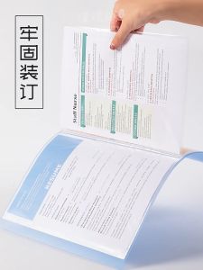 A4-20/30/40/60 Pages Pocket Clear Book Folder Transparent Documents File Display Book 20/30/40/60 Pages A4