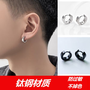 ต่างหูเหล็กไทเทเนียมสําหรับผู้ชายและผู้หญิงป้องกันภูมิแพ้รูปแบบเรขาคณิตสไตล์ญี่ปุ่นและเกาหลีใต้เครื่องประดับแฟชั่น