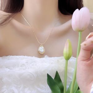 Irregular Baroque Pearl Necklace Womens Style 2024 New Popular Choker Luxury Minimalist Accessories Women High-End Feel