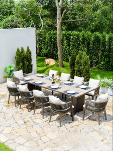 PURPLELEAF | Nordic Outdoor Dining Table and Chairs Aluminium
