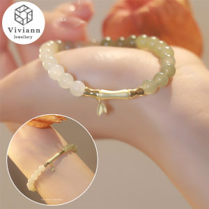 Viviann Original Bamboo Gold Hetian Jade Bracelet Hetian Jade Bracelet For Women Girls Amulet Jewelry Mothers Day Gifts Gold Color Wrist Ladies Wear Jewelry