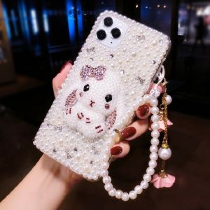 Luxury Diamond Encrusted Huawei Mate80 Nova14 P60 Case Cute Cartoon Female Design Water Diamond Pura70 pro plus Compatible