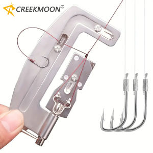 Semi-Automatic Stainless Steel Fishing Hook Line Tier Tie Binding Device Portable Fast Tool for Anglers Pesca Fishing Accessory