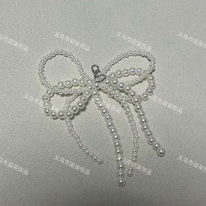 Silver Butterfly Knot Decorative Buckle Shoe Laces Pearl Accessories Dequn 75th Anniversary Samba Shoes Fashionable Footwear