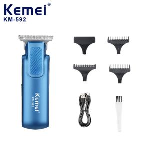 Kemei | KEMEI KM-592 Máy Cắt Tóc Điện Cầm Tay Sạc Nhanh Màn Hình LCD Hiển Thị Chuyên Nghiệp Động Cơ Quay Lưỡi Dao Bằng Thép Không Gỉ Để Cắt Tỉa Đầu Râu Cơ Thể