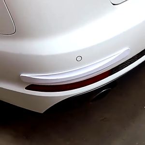 2PCS New Car Bumper Protector Side Corner Sticker Door Strip Door Bumper Edge Gap Carbon Fiber Car Bodykit Body Lining