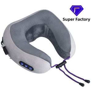 ZHUOLESHI | Electric Rechargeable U-shaped Multi-head Human-like Massage Heat Function Neck Massager