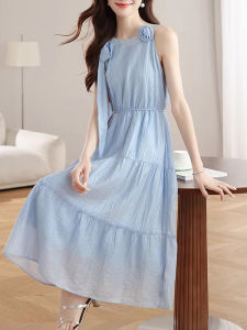 DAIXIANGFEIZI | Sleeveless Strap Waist-Accentuating Dress for Petite Women Suitable for Spring Summer Autumn