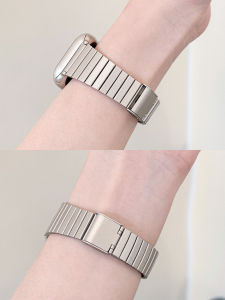 Stainless Steel Metal Clasp Watch Band Apple Watch Compatible ProBefit Bamboo Waist Slim Design-iWatch SE 6 5 4 Generation