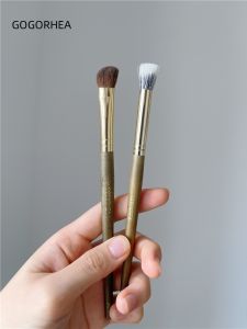 Mini Dual Layer Horse Hair Highlighter Brush GOGORHEA Beauty Tools Makeup Brushes for Nose Shadow Professional Cosmetic Tools