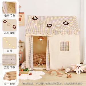 เต็นท์เด็กสีชมพูใช้ในบ้านใช้ในบ้านสำหรับเด็กหญิงและเด็กชายบ้านของเล่นปราสาทเจ้าหญิงบ้านเล่นเกมบ้านหลังเล็ก