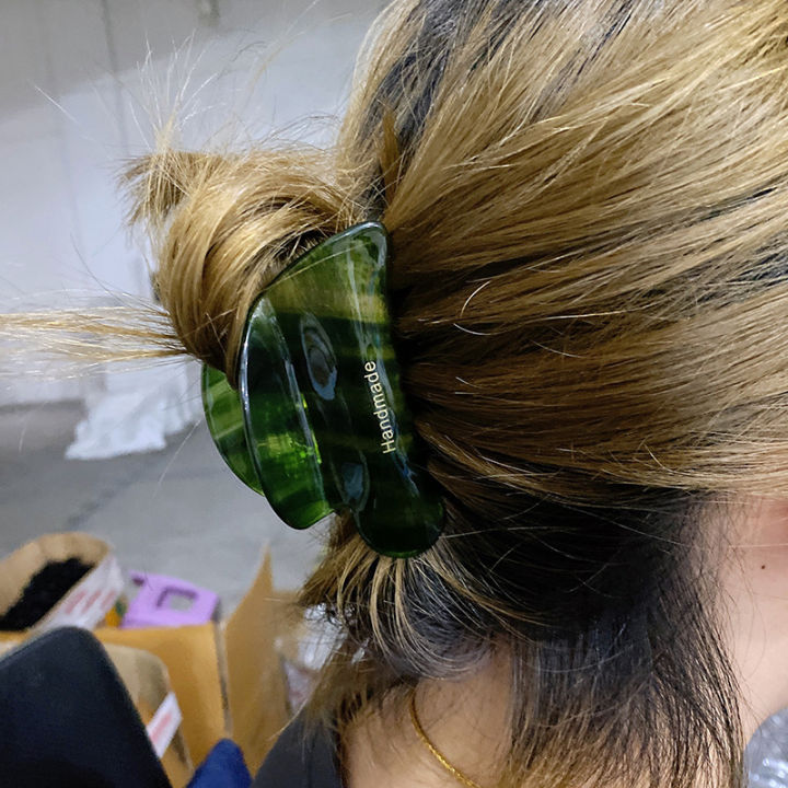 Kẹp Tóc Cá Mập Kiểu Hàn Quốc Mới, Kiểu Tóc Chéo, Viền Chéo, Màu Xanh Lá ...