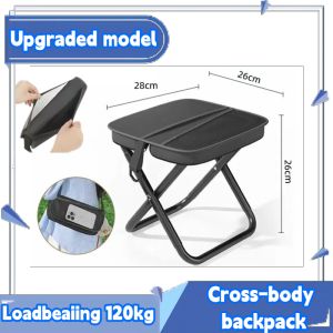 Easy-Store Versatile Folding Stool & Chair Combo - Lightweight Portable Design for Camping Hiking BBQs - Durable Oxford Clot
