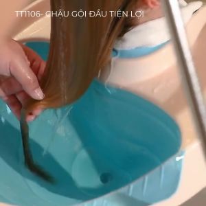 Chậu gội đầu tại nhà thông minh cho bà bầu chậu ngồi gội đầu tại giường cho người già. Máng gội đầu tiện lợi tại nhà