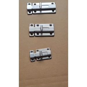 Chốt Khóa Cửa TRƯỢT - Then Cửa Bằng INOX full ốc vít Bản Lề Then Chốt Gài Khoá Cửa Có Tay Cầm Bằng 100% INOX-ESTLA