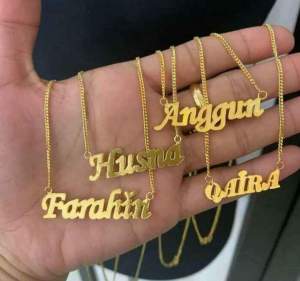 PROMO!!! KALUNG NAMA LAPIS EMAS!!! AKSESORIES NAMA!!! PERHIASAN NAMA