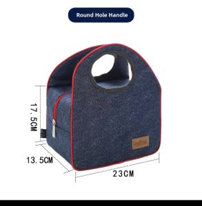 Simple Oxford Cloth Lunch Bag Handheld Bento Box Bag Student Thermal Lunch Box Bag Summer Outdoor Picnic Storage Organizer