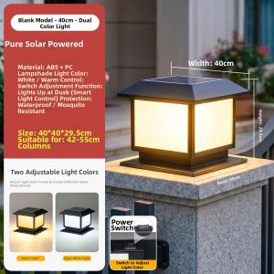 HONGDILAI | Solar Garden Pillar Light