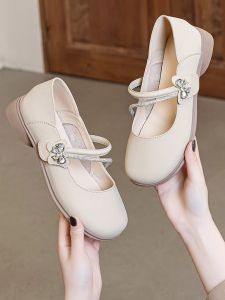 Large Size Womens Mary Jane Flat Shoes Slip-On Anti-Slip Soft Bottom Pregnant Women Shoes Comfortable Spring Summer Flats