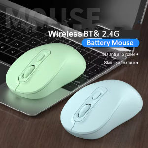 Wireless Mouse 2.4G Bluetooth-compatible Ergonomic Optical Mouse Computer Mouse for Laptop PCNotebookBattery Cordless Mice