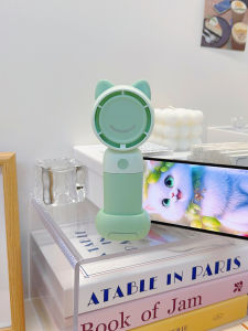 Portable Fan Rechargeable 3 Speed with Mobile Phone Holder Simple Cute Mini Fan for Students Strong Wind Silent USB Charging Battery Electric Fan