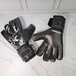 Sarung tangan kiper Ayres hitam lis putih terbaru buat anak dan dewasa lengket