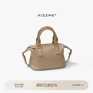 KIZZME Casual Dumpling Shaped Handbag Top Layer Cowhide Genuine Leather Soft Womens Bag Versatile Crossbody Commuter Bag