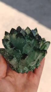 Pretty Green PHANTOM Crystal Cluster Rough Splicing Mineral Specimen