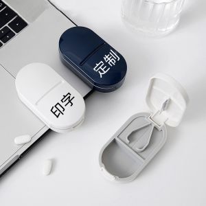 Hộp Đựng Thuốc Du Lịch Di Động Chia Cắt Viên Thuốc Tách Rời Viên Thuốc Cho Gia Đình Dụng Cụ Cắt Nửa Viên Thuốc Bằng Nhựa