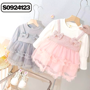 GAUN DRES ANAK PEREMPUAN LENGAN PANJANG USIA 0-4 TAHUN
