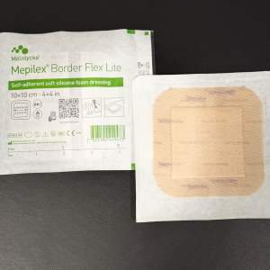 Mepilex Border Flex Lite Safetac Technology Bandages Sterile Wound Dressing 4 x 4 in or 10 x 10 inches 1 PIECE