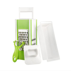 5in1 Vegetable Grater & Square Cutter Manual Shredding Dicing Grating Compact Design Multifunctional Slicer Chopper Kitchen Tool