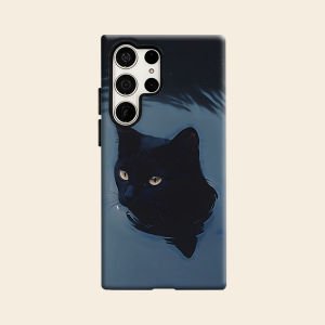 Black Cat In Water Luxury Fashion Full Lens Protective Case for Samsung Galaxy S26 S25 S24 A56 A36 Plus Ultra