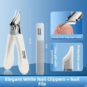 RIMEI | Beveled Edge Nail Clipper Special for Ingrown Nails Large Opening Anti-Splatter Stainless Steel