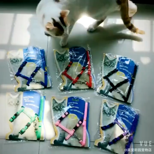 Dog Cat Collar Harness Leash Adjustable Nylon Pet Traction Cat Kitten Halter Collar Puppy Dog Cat Product Small Pet