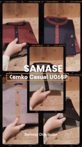 SAMASE Kemko Big Size U068P Kemeja Koko Pria Dewasa Lengan Panjang Terbaru 2024