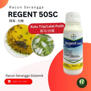 Bayer REGENT 50SC Racun Serangga Kutu Thrip Lalat Putih Plutella Sayur Bunga Fiponil 5% Insecticide Control Thrips White Fly Plutella 控制蓟马 白蛾